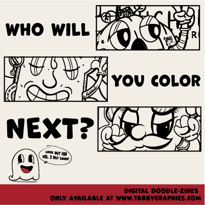 🖍️ Doodle Zine: A One-Page Mini Coloring Book 🎨
