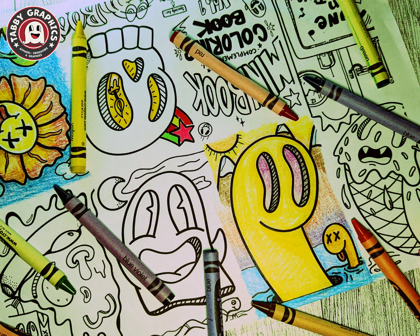 🖍️ Doodle Zine: A One-Page Mini Coloring Book 🎨